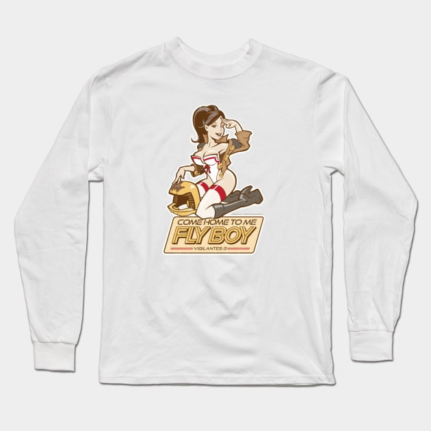 Come Home To Me Fly Boy Long Sleeve T-Shirt by QuigleyCreative